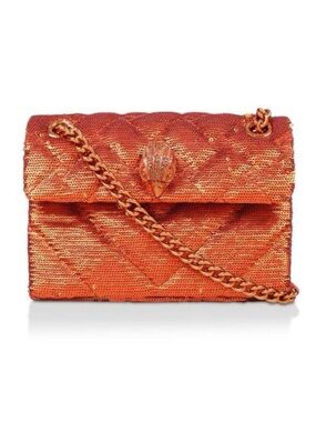 Kurt Geiger London Mini Kensington Crossbody Bag in a vibrant orange sequin